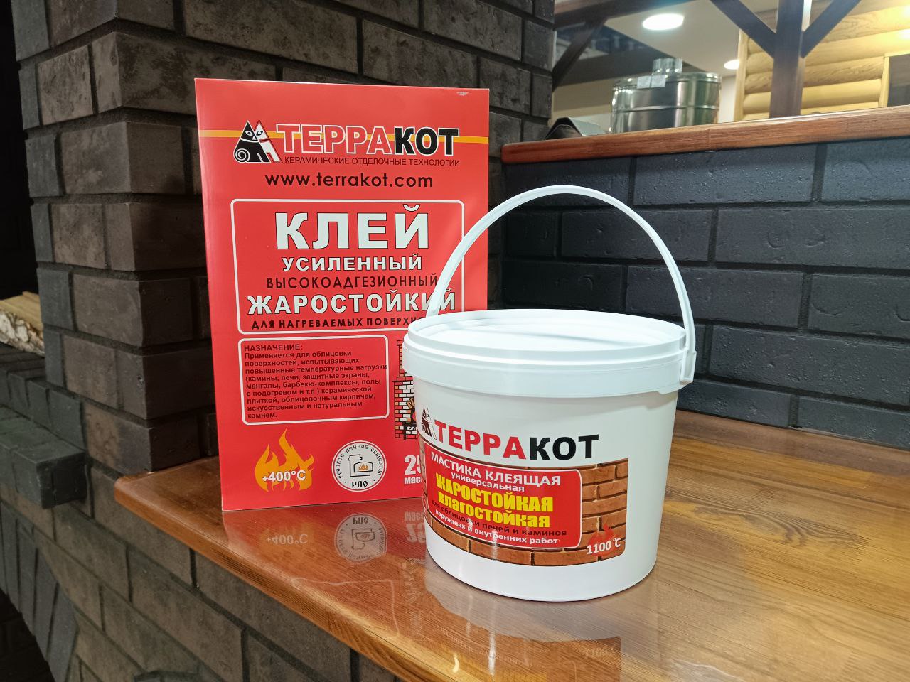 клей для облицовки печи