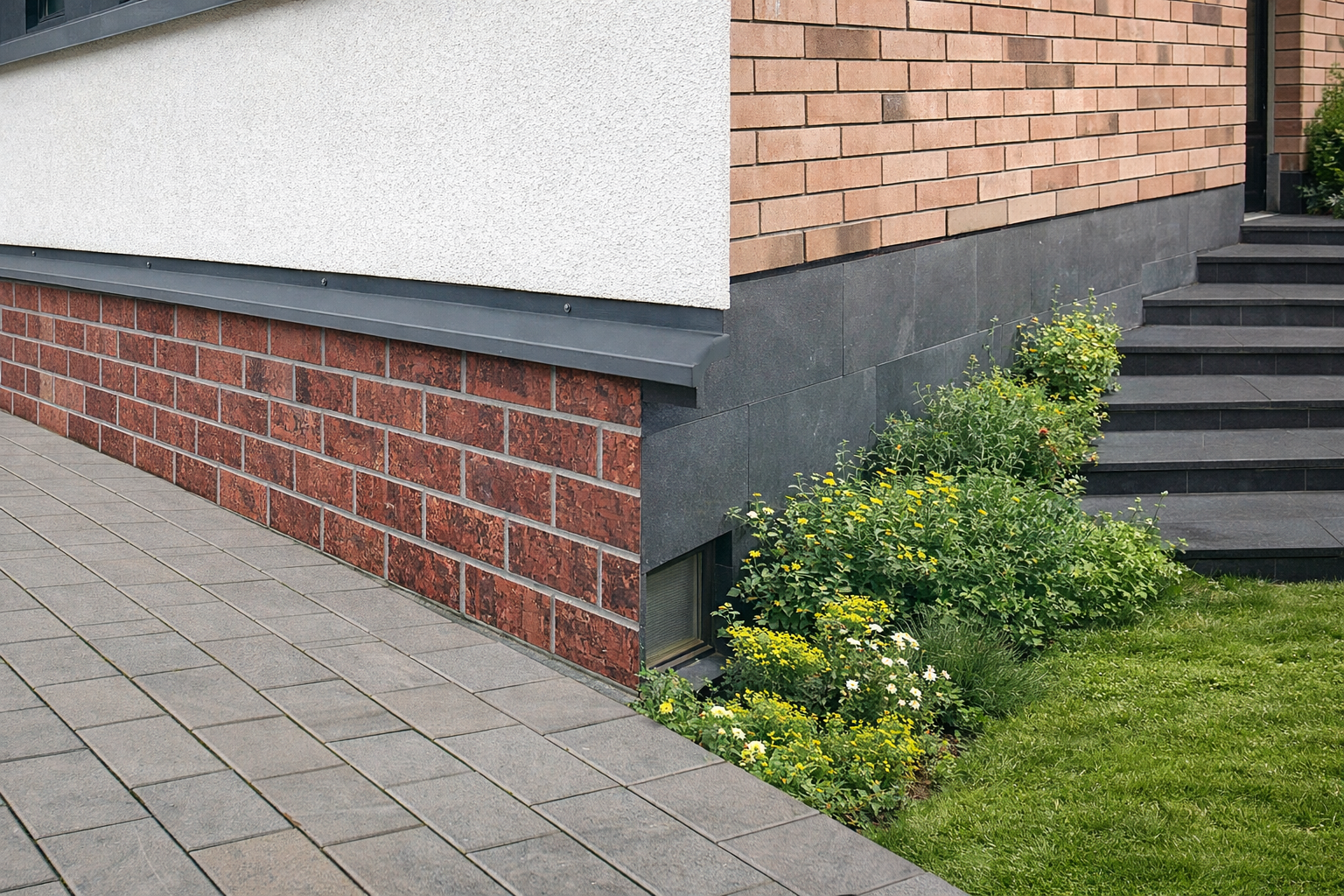 Комбинированный фасад дома