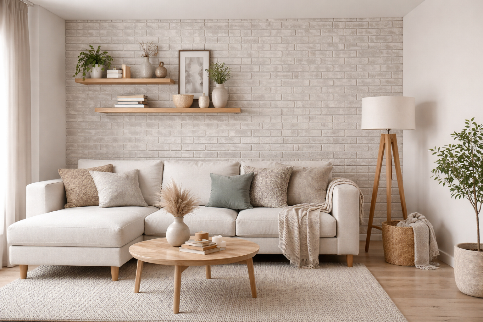 отделка клинкерной плиткой в стиле сканди