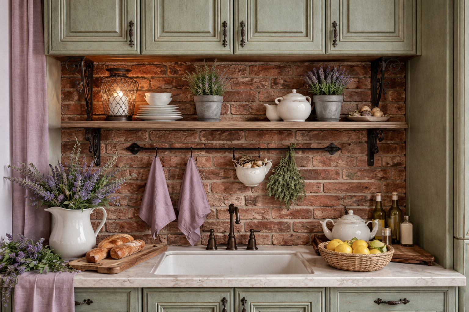 отделка клинкером в стиле прованс 