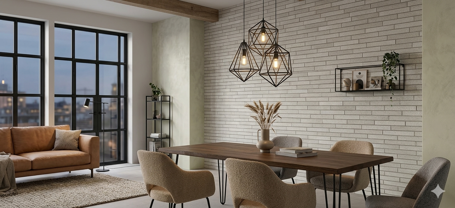 отделка декоративным кирпичом в интерьере фото