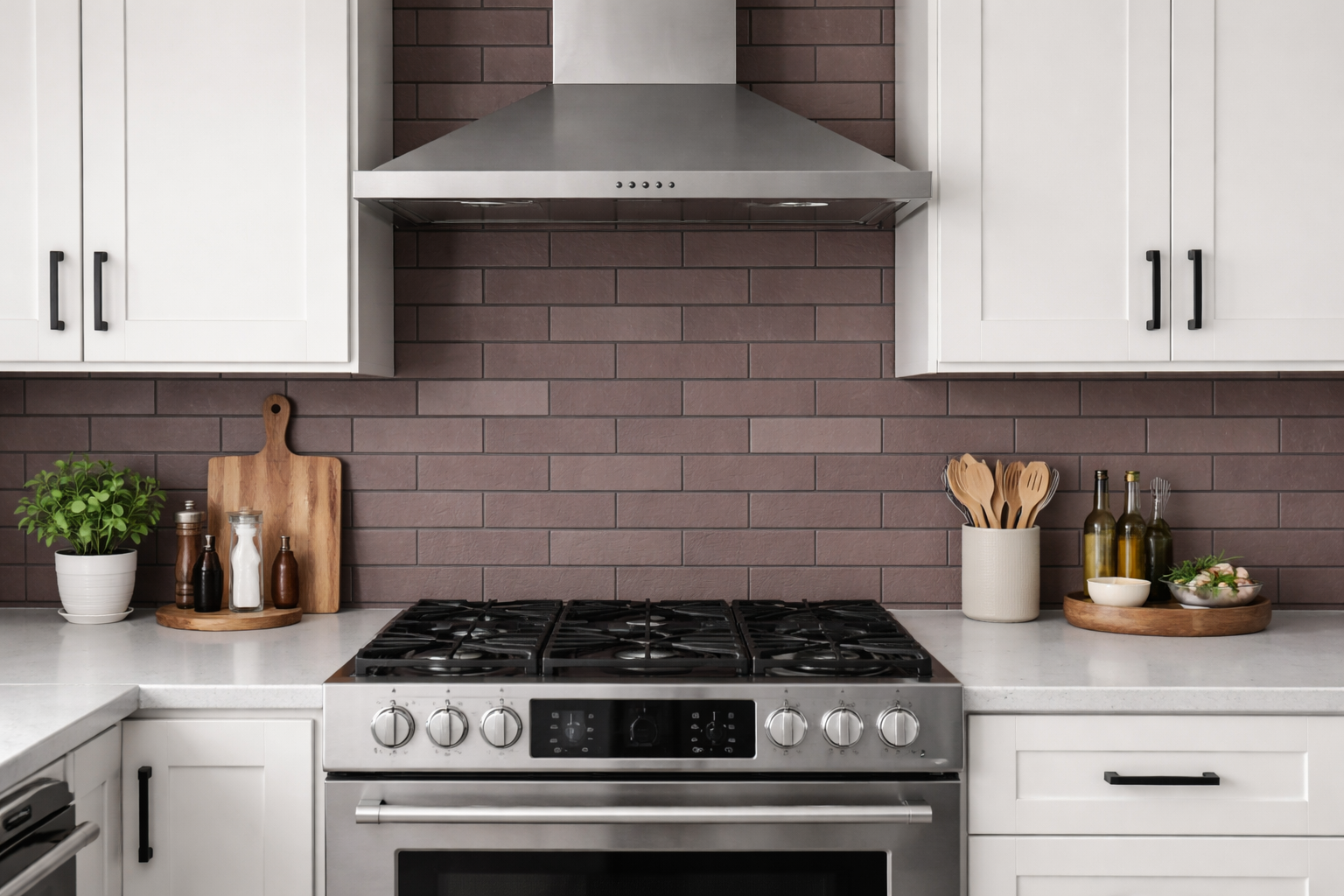 фартук из клинкерной плитки