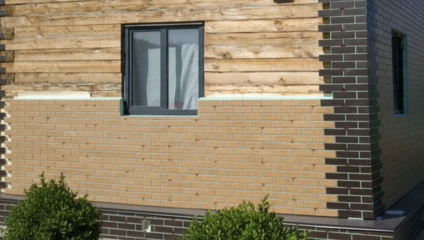 облицовка плиткой на дерево 